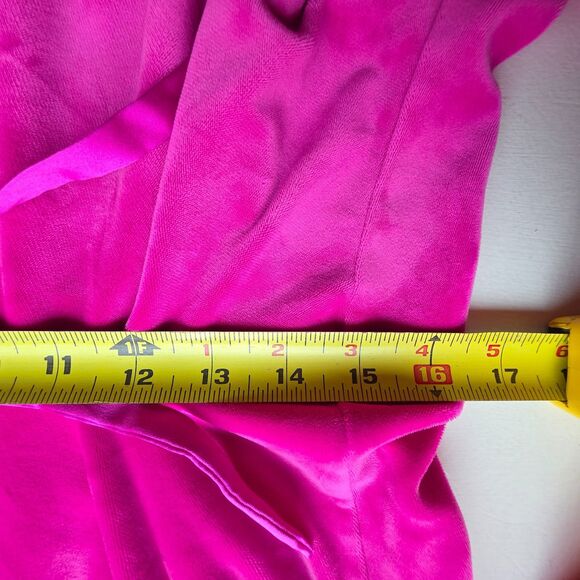 Victorias Secret Velour Joggers Tracksuit Hot Pink Wide Tapered  Size XL Women's - Picture 7 of 9